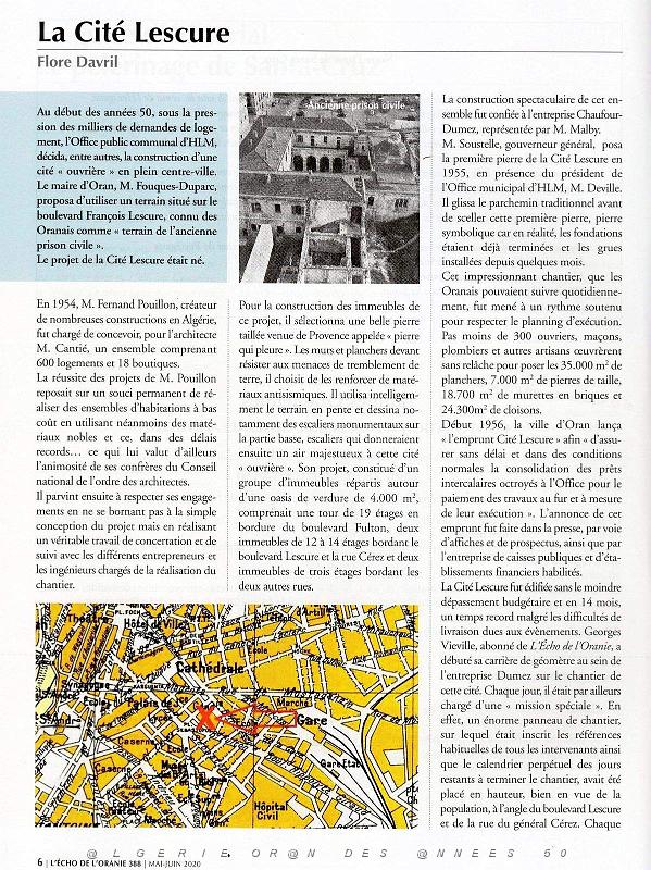Cite Lescure 54 echo de l'oranie.jpg